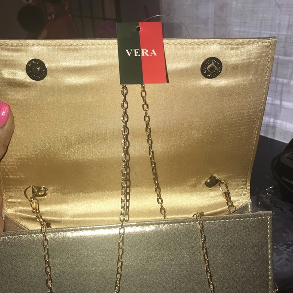 New💕 Gold and Black Rhinestone Crossbody Clutch - Picture 5 of 6